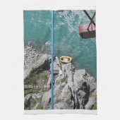 Kawarau Bridge Bungy POV、クイーンズタウン、ニュージーランド キッチンタオル (縦)