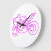 Kawasaki H2R Neon style ラージ壁時計 (傾斜)