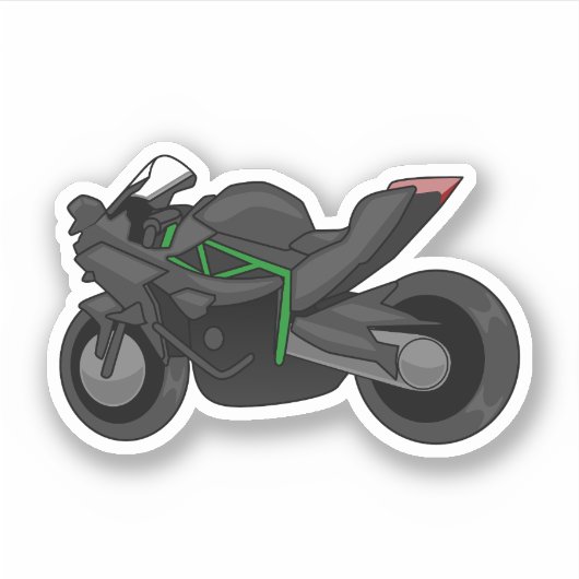 Kawasaki H2R simple style シール (正面)