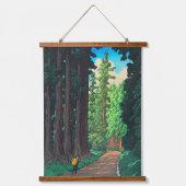 Kawase Hasuiの「日光への道」日本美術 吊り下げ型タペストリー (正面)