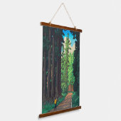 Kawase Hasuiの「日光への道」日本美術 吊り下げ型タペストリー (傾斜あり)