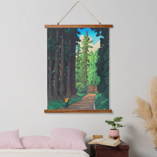 Kawase Hasuiの「日光への道」日本美術 吊り下げ型タペストリー