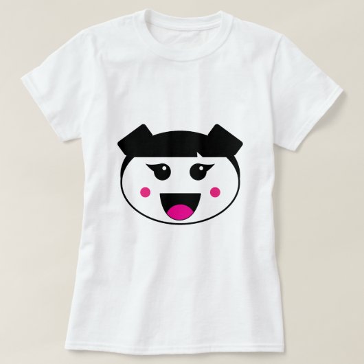 Kawiiの女の子 Tシャツ (デザイン正面)