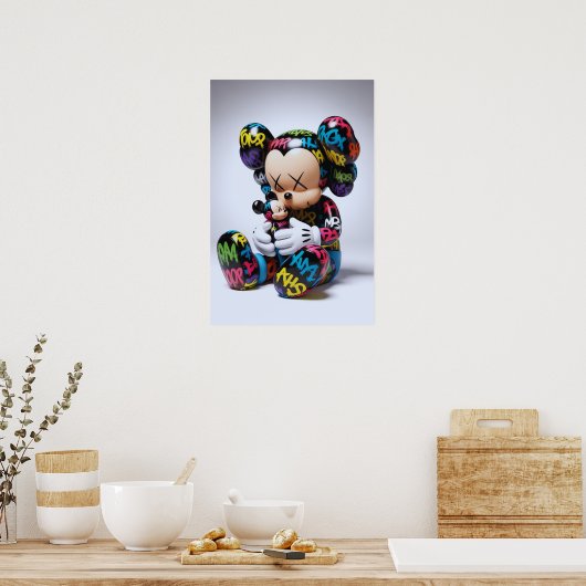 Kaws Companion: Graffiti Splash ポスター (キッチン)