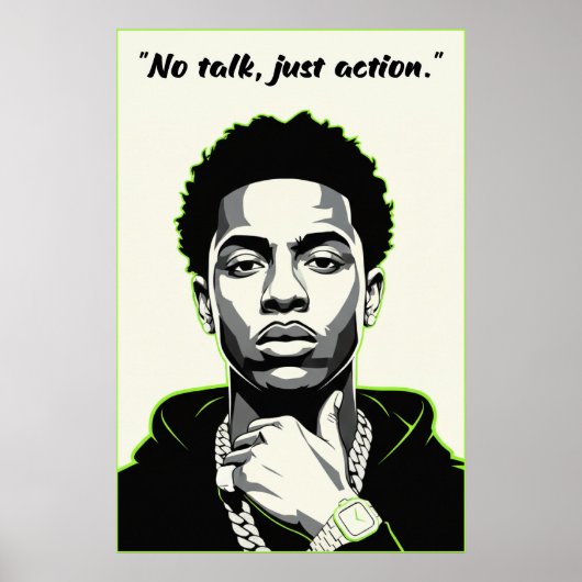 Kay Flockポスター – No Talk Just Action ポスター (正面)