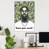 Kay Flock Poster – Know Your Worth Motivation Art ポスター (ホームオフィス)