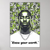 Kay Flock Poster – Know Your Worth Motivation Art ポスター (正面)