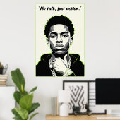 Kay Flock Poster – No Talk Just Action ポスター (ホームオフィス)
