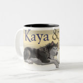 Kaya及びディーゼルマグ(修理される) ツートーンマグカップ (正面左)