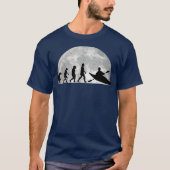 Kayak Evolution Moon Kayakers Paddling canoe Tシャツ (正面)