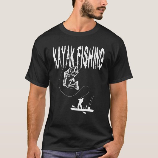 Kayak Fishing Bass Angler Fishing Paddling Tシャツ (正面)