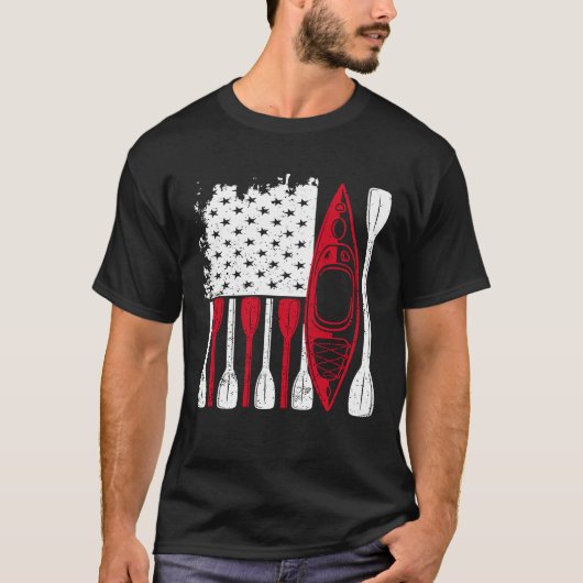 Kayak Flag Kayaker Outdoor Kayaking Kayak Boating  Tシャツ (正面)