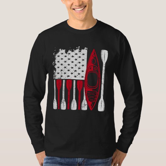 Kayak Flag Kayaker Outdoor Kayaking Kayak Boating  Tシャツ (正面)