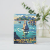 Kayak in Channel Islands National Park ポストカード (スタンド正面)