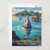 Kayak in Channel Islands National Park ポストカード (正面/裏面)