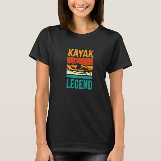 Kayak Legend Hobby Sports Paddling Water Kayaking Tシャツ (正面)