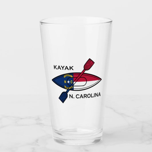 Kayak North Carolina Flag タンブラーグラス (正面)