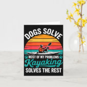 Kayak Novelty For Men Women Kayaker Kayaking Kayak カード (黄色い花)