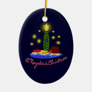 Kayakerのクリスマス セラミックオーナメント