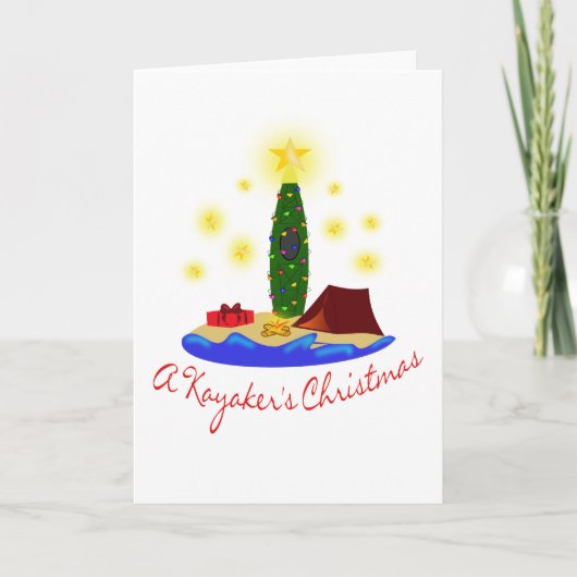 Kayakersのクリスマスカード シーズンカード (正面)