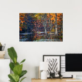 Kayaking - Caddo Lake, Texas - Autumn ポスター (ホームオフィス)