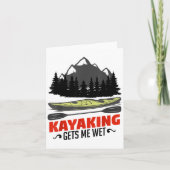 Kayaking Gets Me Wet Funny Kayak Kayaker Christmas カード (正面)