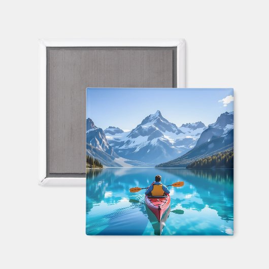  Kayaking in Mountains   マグネット (正面/裏面)