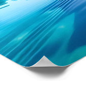 Kayaking in Mountains Beautiful Nature ポスター (角)