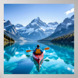  Kayaking in Mountains  Beautiful Nature ポスター