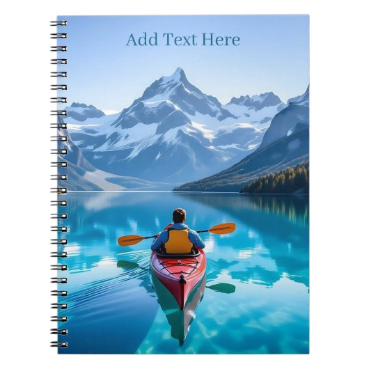 Kayaking in Mountains Personalized ノートブック (正面)