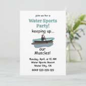 Kayaking Kayak Keeping Up Our Muscles Water Sports 招待状 (スタンド正面)