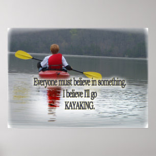 KAYAKING MOTTO / QUOTE FRAMED PRINT ポスター