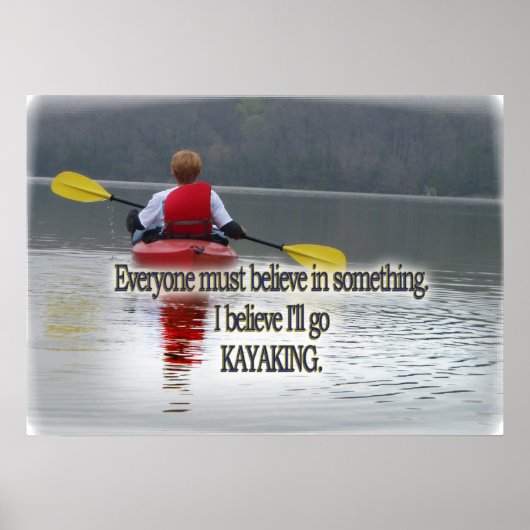 KAYAKING MOTTO / QUOTE FRAMED PRINT ポスター (正面)