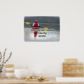 KAYAKING MOTTO / QUOTE FRAMED PRINT ポスター (キッチン)