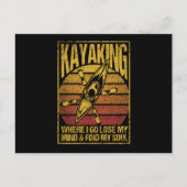 Kayaking Where I lose my mind Funny ポストカード (正面)