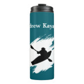 Kayaking - with Kayaker silhouette - Personalize タンブラー (正面)