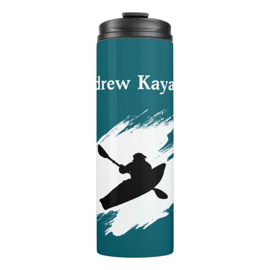 Kayaking - with Kayaker silhouette - Personalize タンブラー (正面)