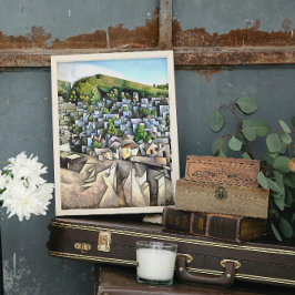 Kayakoy歴史的決済幾何学芸術 キャンバスプリント