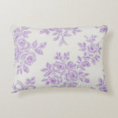 Kaye and Summer Lavender Flowers アクセントクッション (正面)