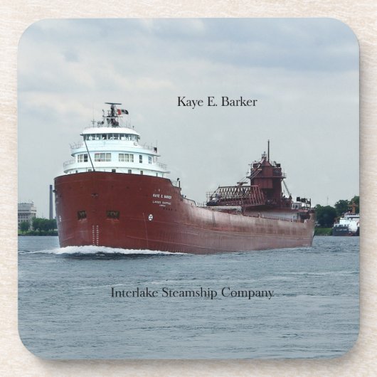 Kaye E. Barkerセットの6つの懸命プラスチックのコースター コースター (正面)