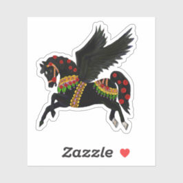 Kayemess Black Carousel Pegasus Sticker シール