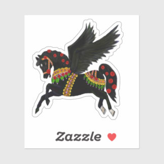 Kayemess Black Carousel Pegasus Sticker シール
