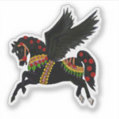 Kayemess Black Carousel Pegasus Sticker シール (正面)