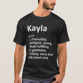 KAYLA定義名パーソナライズされたクリスマスおもしろい Tシャツ (正面)