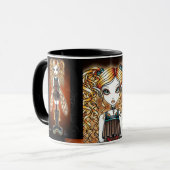 "Kayla"のSteampunk妖精のマグ マグカップ (正面左)