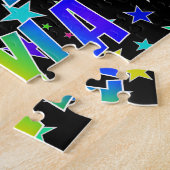 "KAYLA"名、おもしろい"ハッピーバースデー" ジグソーパズル (側面)