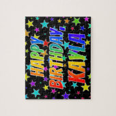 "KAYLA"名、おもしろい"ハッピーバースデー" ジグソーパズル (縦)