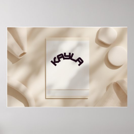 Kayla Aesthetic Minimalist Name Poster – Personal ポスター (正面)