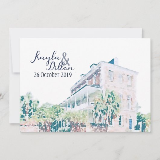 Kayla & Dillon's Final Save the Date 招待状 (正面)