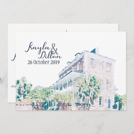 Kayla & Dillon's Final Save the Date 招待状 (正面/裏面)